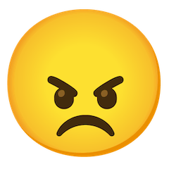 😠 Cara zangada Emoji nos Google Android, Chromebooks
