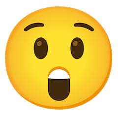Erstauntes Gesicht Emoji Google Android, Chromebook