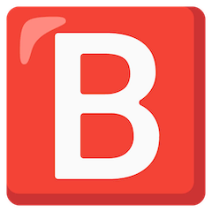 B Button (Blood Type) Emoji on Google Android and Chromebooks