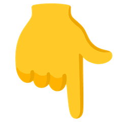 👇 Hand mit nach unten ausgestrecktem Zeigefinger Emoji auf Google Android, Chromebook