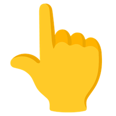 👆 Hand mit nach oben ausgestrecktem Zeigefinger Emoji auf Google Android, Chromebook