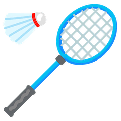 Badmintonschläger und Federball Emoji Google Android, Chromebook