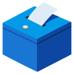 Избирательная урна с бюллетенем Эмодзи на Google Android и Chromebook