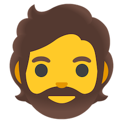 🧔 Pessoa com barba Emoji nos Google Android, Chromebooks