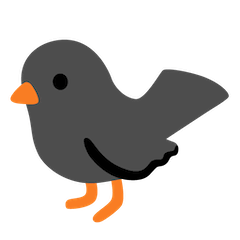 🐦‍⬛ Pájaro Negro Emoji en Google Android, Chromebooks
