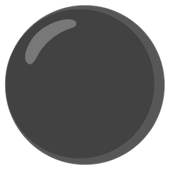 Черный кружок Эмодзи на Google Android и Chromebook