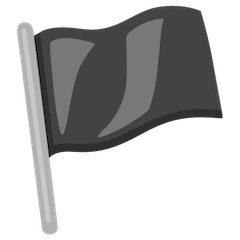 Черный флаг Эмодзи на Google Android и Chromebook