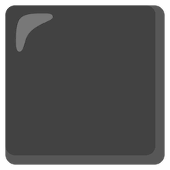 Grand carré noir Émoji Google Android, Chromebook