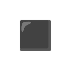 Cuadrado negro mediano pequeño Emoji Google Android, Chromebook