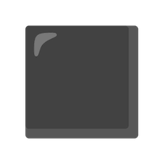 Mittelgroßes schwarzes Quadrat Emoji Google Android, Chromebook