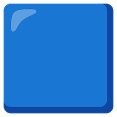 Blaues Quadrat Emoji Google Android, Chromebook