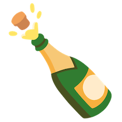 Bottle With Popping Cork Emoji on Google Android and Chromebooks