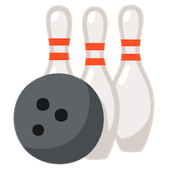 Palla da bowling e birilli Emoji Google Android, Chromebook