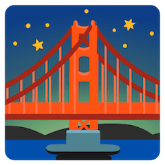 Ночной мост Эмодзи на Google Android и Chromebook