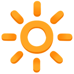 🔆 Símbolo de nivel de brillo alto Emoji en Google Android, Chromebooks