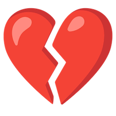 Broken Heart Emoji on Google Android and Chromebooks