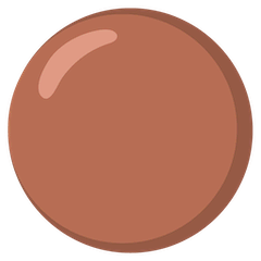 Círculo marrón Emoji Google Android, Chromebook