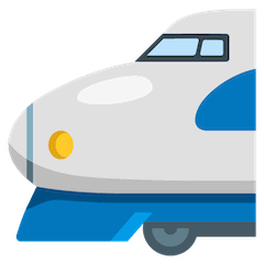 🚅 Скоростной поезд с закругленной носовой частью Эмодзи на Google Android и Chromebook