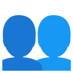 Silhouette von zwei Personen Emoji Google Android, Chromebook
