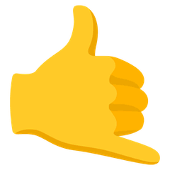Handzeichen für „Ruf mich an“ Emoji Google Android, Chromebook