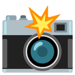 Camera With Flash Emoji on Google Android and Chromebooks