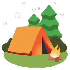 Camping Emoji Google Android, Chromebook