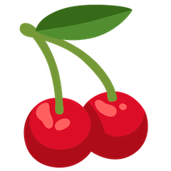 Cherries Emoji on Google Android and Chromebooks