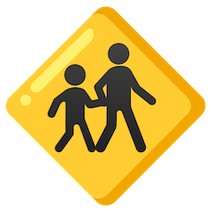 🚸 Знак «дети переходят дорогу» Эмодзи на Google Android и Chromebook