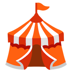 Цирковой шатер Эмодзи на Google Android и Chromebook