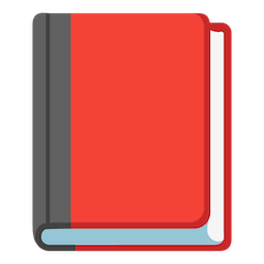 Libro de texto rojo Emoji Google Android, Chromebook