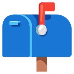 Boîte aux lettres fermée avec son drapeau relevé Émoji Google Android, Chromebook