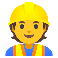 👷 Obrero de la construccion Emoji en Google Android, Chromebooks