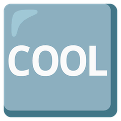 Simbolo con parola inglese “Cool” Emoji Google Android, Chromebook