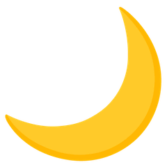 Crescent Moon Emoji on Google Android and Chromebooks