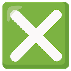 ❎ Piktogramm mit X Emoji auf Google Android, Chromebook