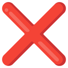 Cross Mark Emoji on Google Android and Chromebooks
