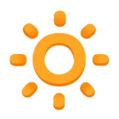 Símbolo de brillo bajo Emoji Google Android, Chromebook