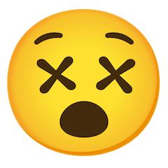 Dizzy Face Emoji on Google Android and Chromebooks