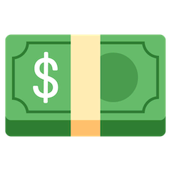 Banconote in dollari Emoji Google Android, Chromebook