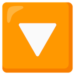 Треугольник, указывающий вниз Эмодзи на Google Android и Chromebook