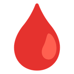 Drop Of Blood Emoji on Google Android and Chromebooks