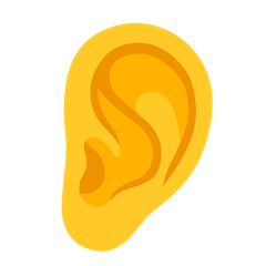 👂 Ear Emoji on Google Android and Chromebooks