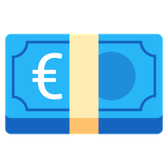 Banconote in euro Emoji Google Android, Chromebook