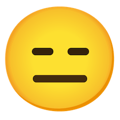 😑 Expressionless Face Emoji on Google Android and Chromebooks