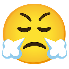 😤 Cara de enfado resoplando Emoji en Google Android, Chromebooks