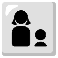 Familia con una madre y un hijo Emoji Google Android, Chromebook