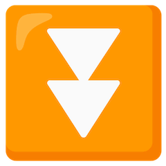 ⏬ Два треугольника, направленные вниз Эмодзи на Google Android и Chromebook