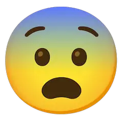 Ängstliches Gesicht Emoji Google Android, Chromebook