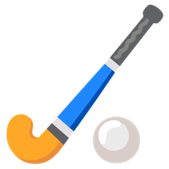 Mazza e palla da hockey su prato Emoji Google Android, Chromebook