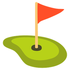 Buraco de golfe com bandeirola Emoji Google Android, Chromebook